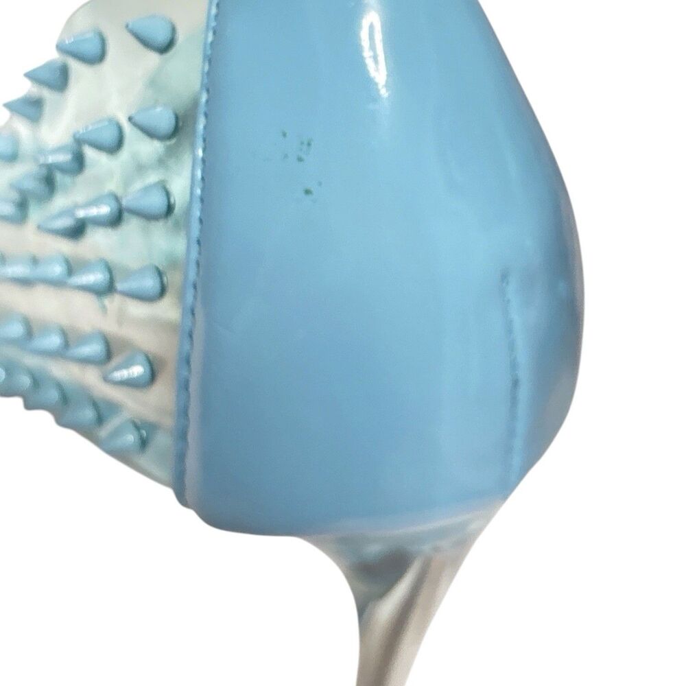 Steve Madden Tolima Blue Clear Spiked Pointed Toe Pumps Stiletto Heels Size 10 - Picture 8 of 11